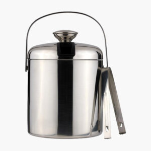 Rustfrit Stål Isspand 1,4 L med Tangsæt - Udsalg!