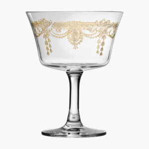 Retro Fizz 1890 Cocktailglas med guldmønster (6 stk.)