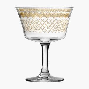 Retro Fizz 1910 Cocktailglas med guldmønster (6 stk.)