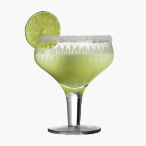 Retro Margarita glas med mønster - 6 stk. i vintage stil