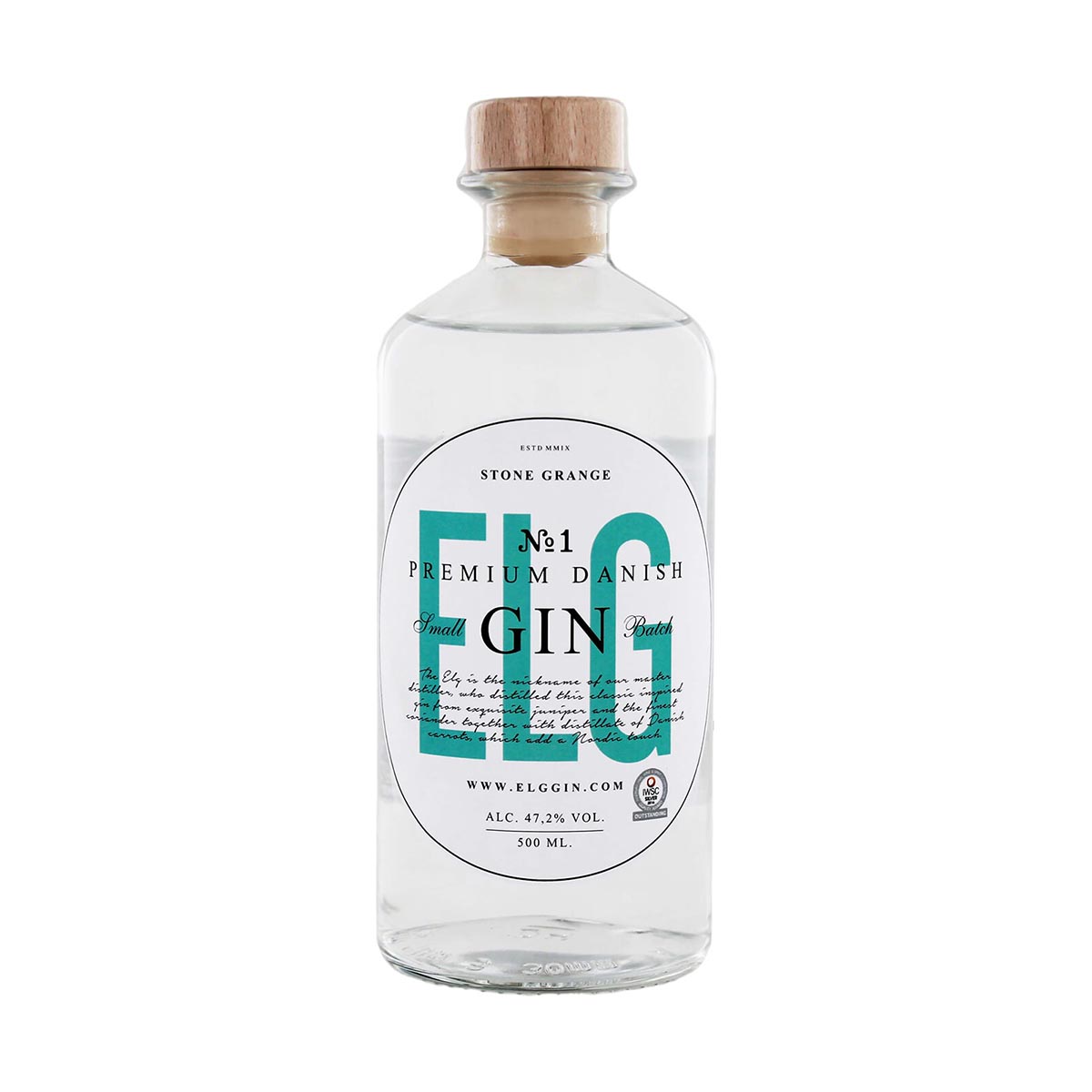 Elg Gin No 1 - Dansk gin med 47,2% - 50cl på tilbud!