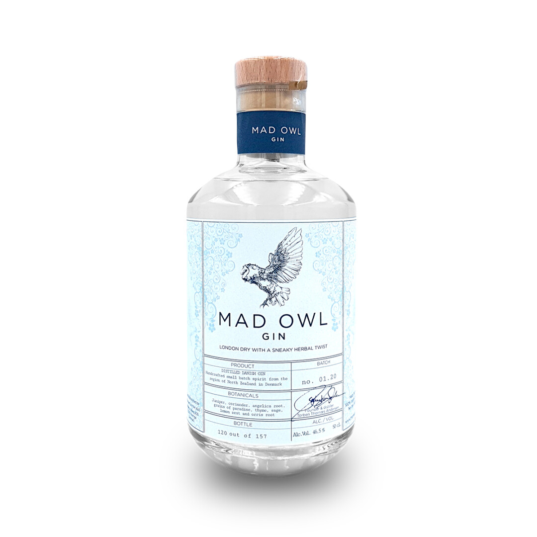 Mad Owl Gin London Dry - 46% - 50cl - Eksklusiv Smag
