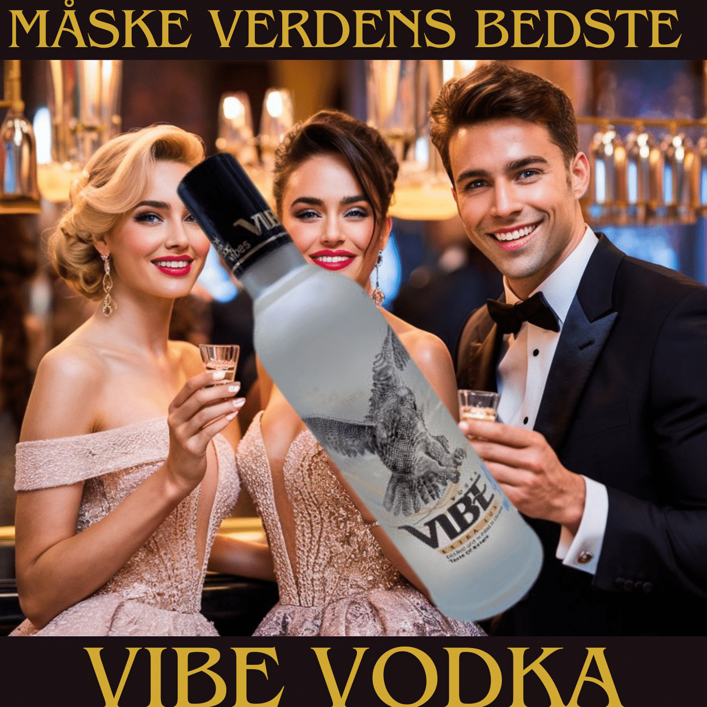 **VIBE Vodka 40% - Luksus Vodka i 0,50 Liter Flaske!**